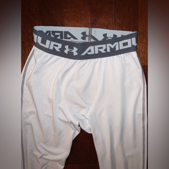 UNDER ARMOUR men’s white compression tights size medium - Picture 4 of 11